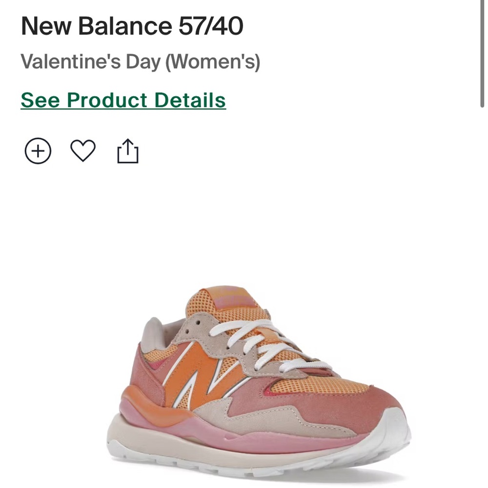 New Balance NB Women’s 57/40 Valentine’s Day Limited Sneaker Shoe Pink Orange